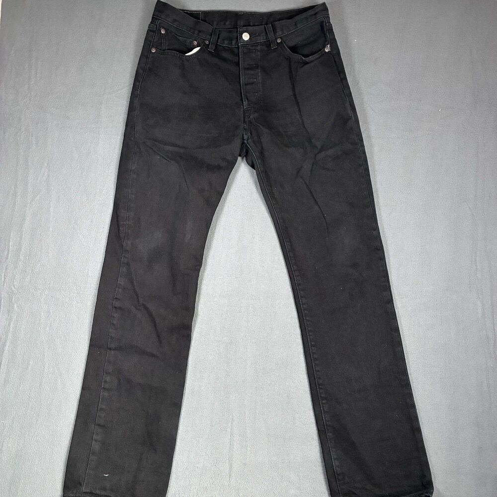 Levi’s 501 Black Jeans W33 L34 Straight Leg Grunge Y2K Vintage Wash 90's Classic